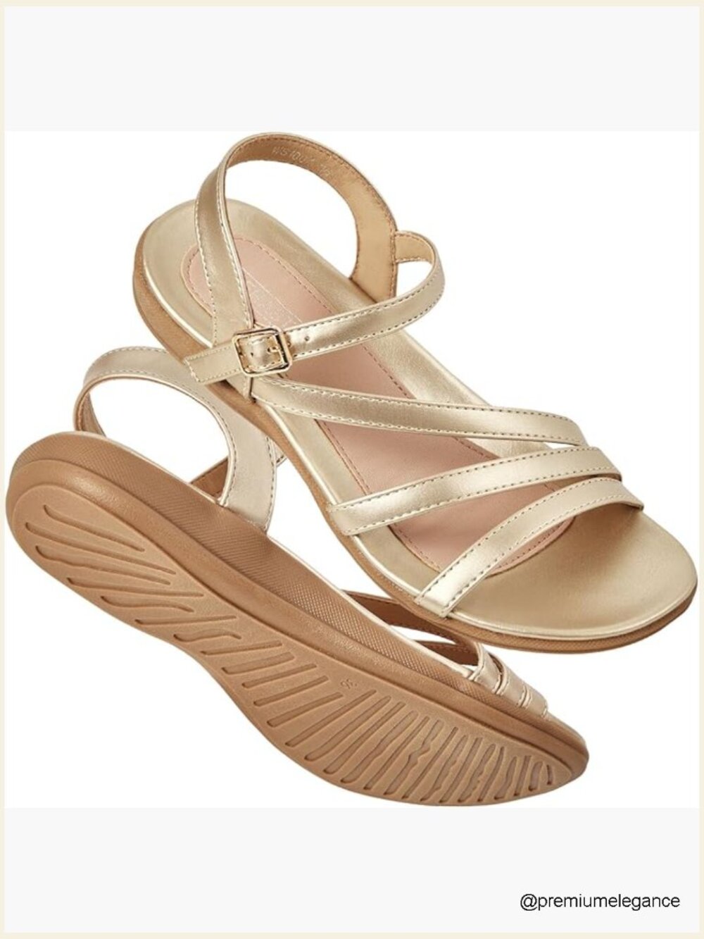 Womens Dressy Flat Sandals - Comfortable Summer Walking Sandals